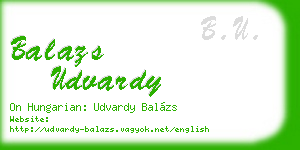 balazs udvardy business card